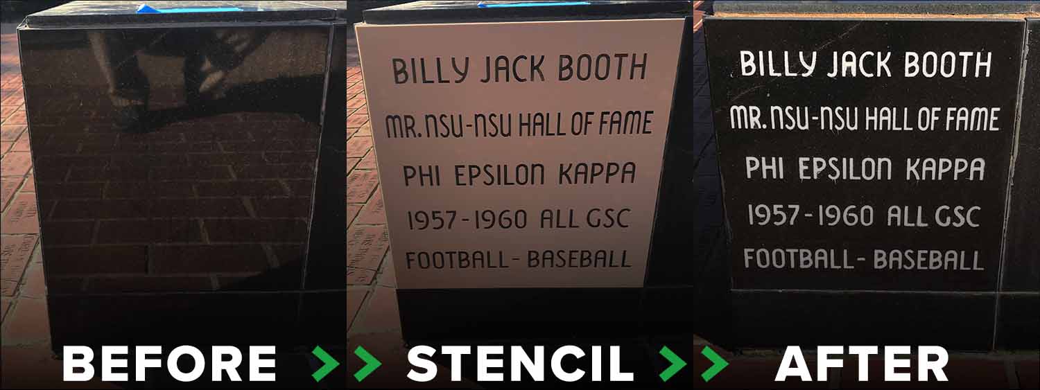 Granite Etching and Resurfacing with Dustless Blasting